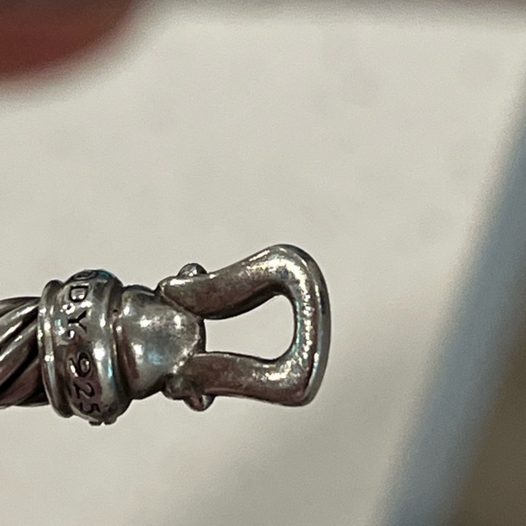 David Yurman Silver Cable Bracelet w/ pavé diamonds. EUC. Only worn a few times. - Picture 9 of 9